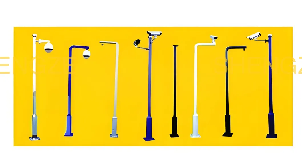 L-Type Single-Arm Octagonal Capture Monitoring Pole Hot-DIP Galvanized