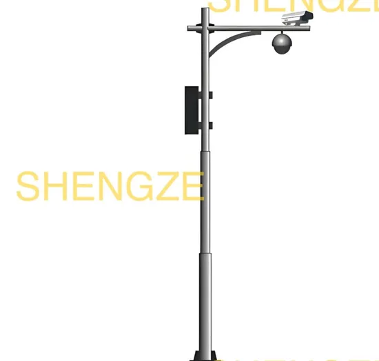 L-Type Single-Arm Octagonal Capture Monitoring Pole Hot-DIP Galvanized