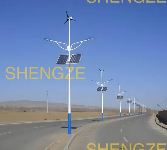 Eco-Friendly Dual Head Street Lights with Wind Turbines and Solar Panels