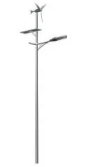 Eco-Friendly Dual Head Street Lights with Wind Turbines and Solar Panels
