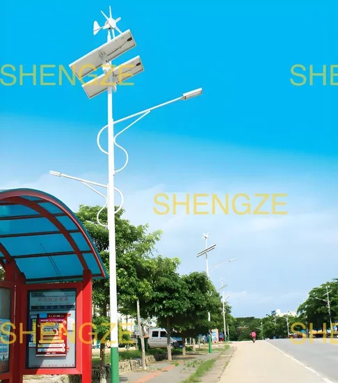 Eco-Friendly Dual Head Street Lights with Wind Turbines and Solar Panels