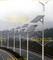Eco-Friendly Dual Head Street Lights with Wind Turbines and Solar Panels