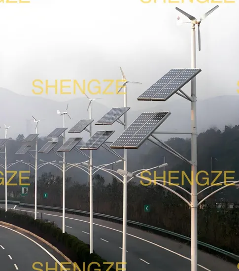 Eco-Friendly Dual Head Street Lights with Wind Turbines and Solar Panels