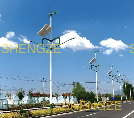 Eco-Friendly Dual Head Street Lights with Wind Turbines and Solar Panels