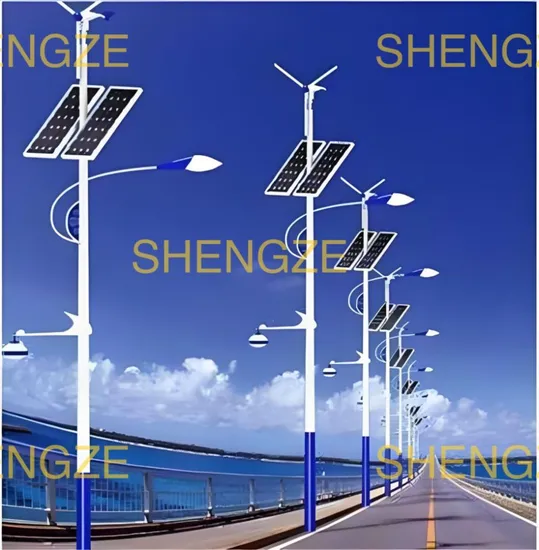 Eco-Friendly Dual Head Street Lights with Wind Turbines and Solar Panels