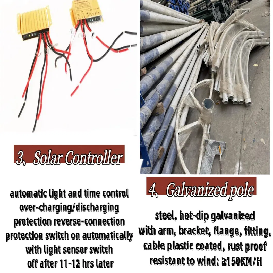Eco-Friendly Dual Head Street Lights with Wind Turbines and Solar Panels
